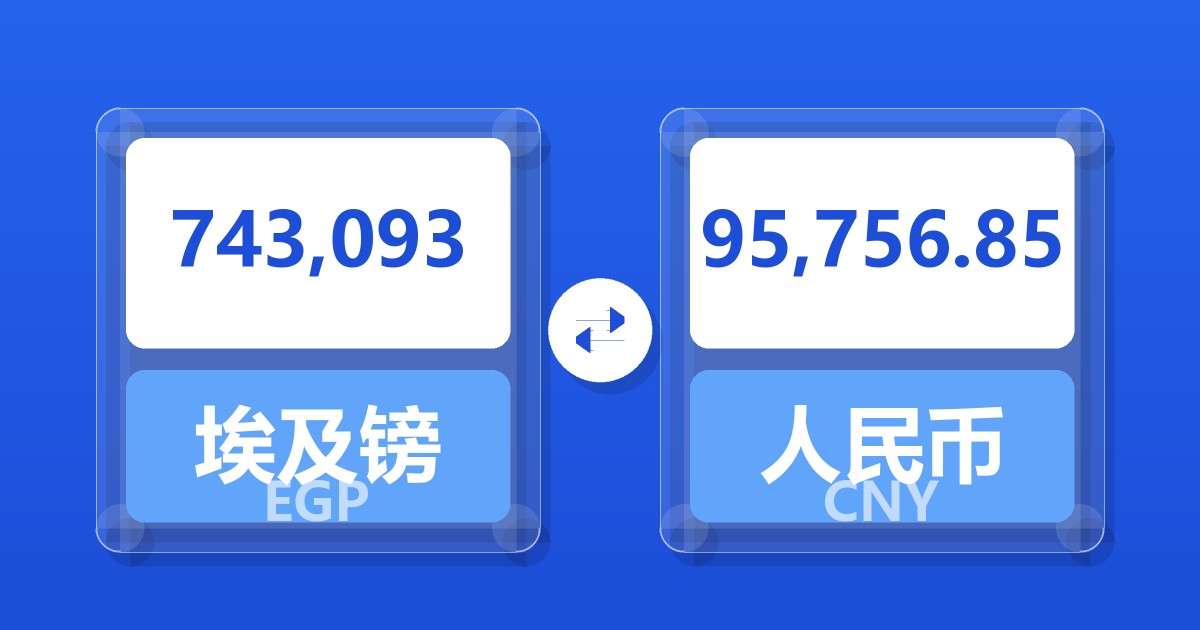 743,093埃及镑兑人民币