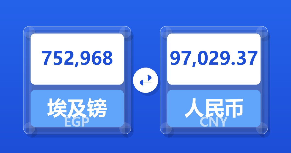 752,968埃及镑兑人民币