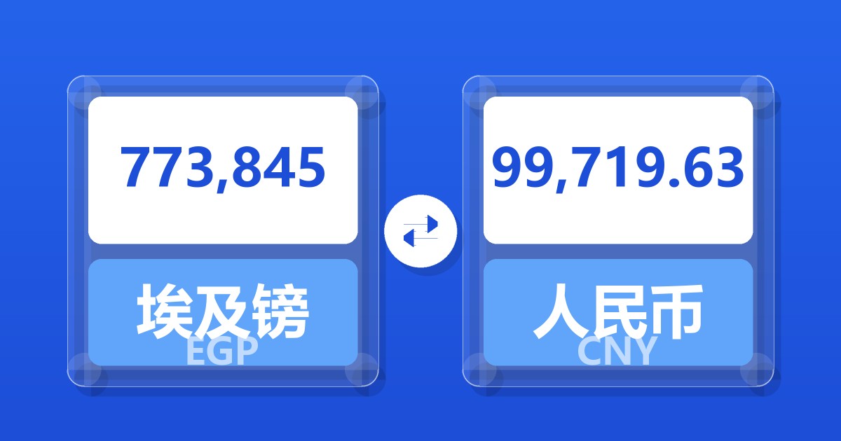 773,845埃及镑兑人民币