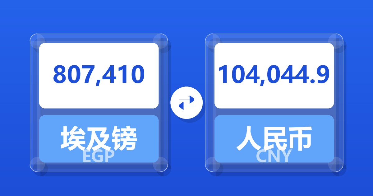 807,410埃及镑兑人民币