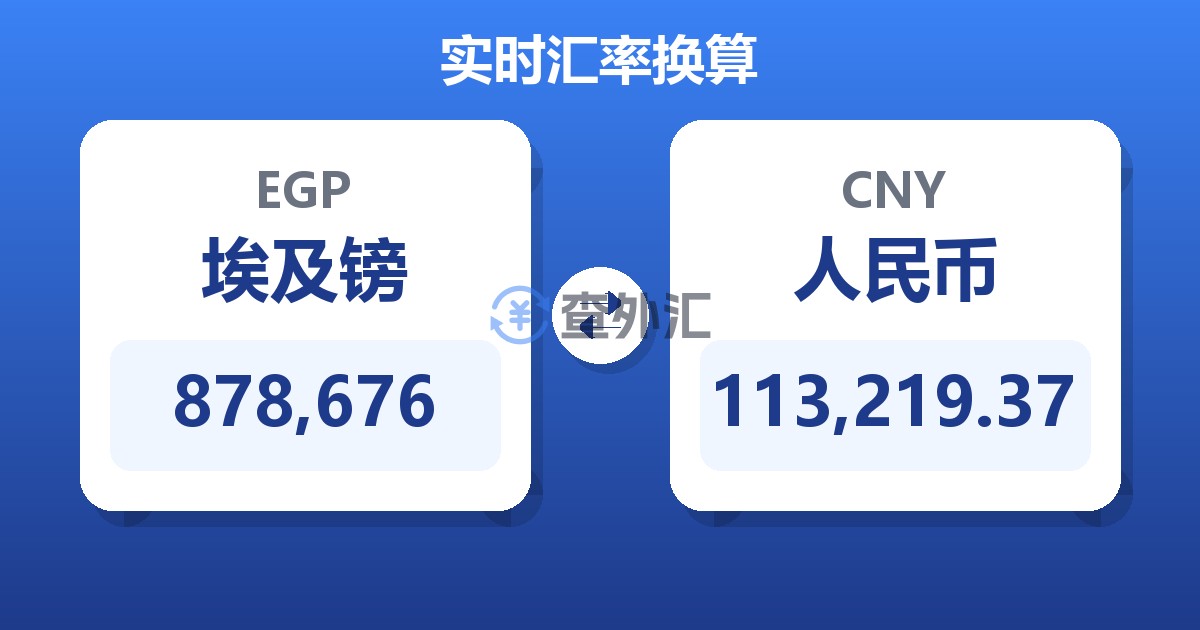 878,676埃及镑兑人民币