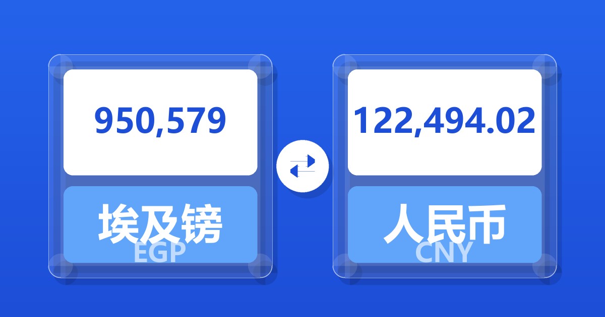 950,579埃及镑兑人民币