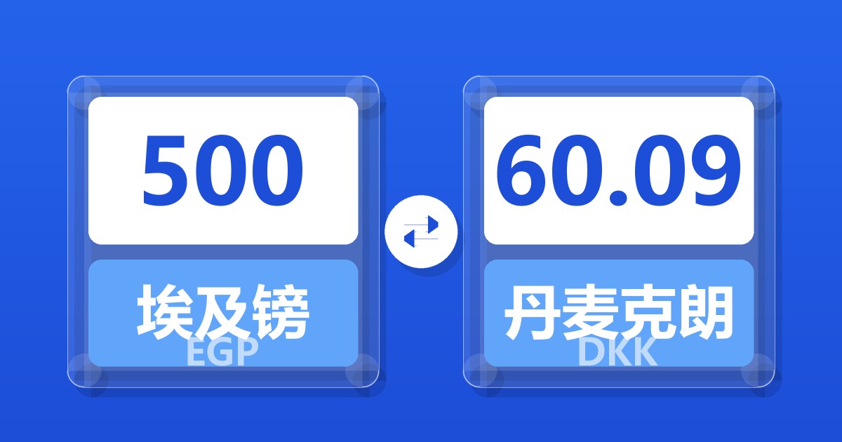 500埃及镑兑丹麦克朗