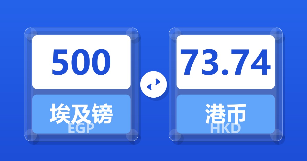 500埃及镑兑港币
