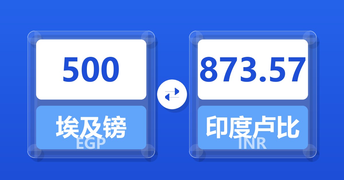 500埃及镑兑印度卢比