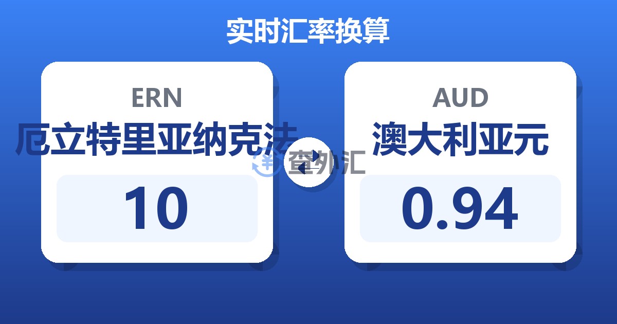 10厄立特里亚纳克法兑澳大利亚元