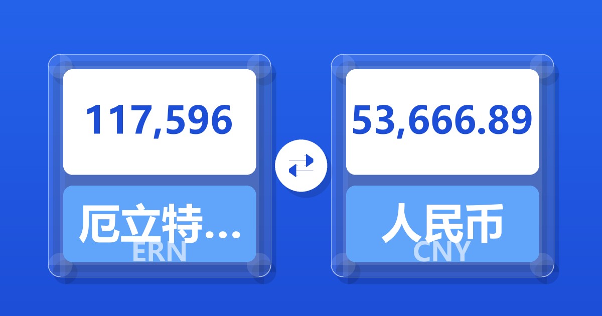 117,596厄立特里亚纳克法兑人民币