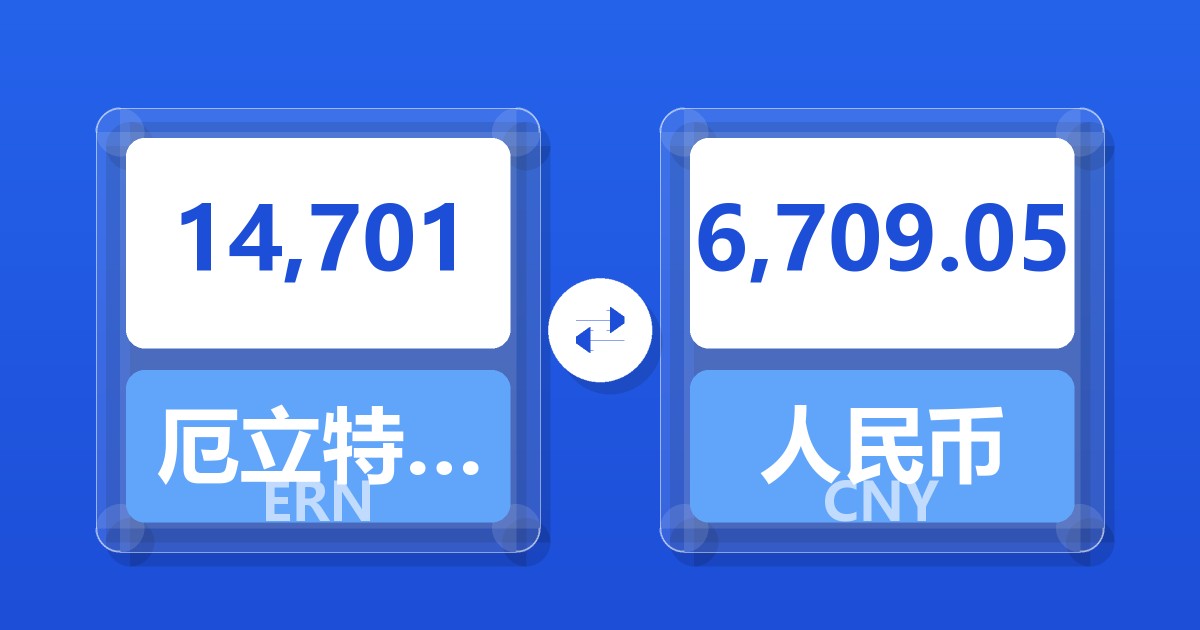 14,701厄立特里亚纳克法兑人民币