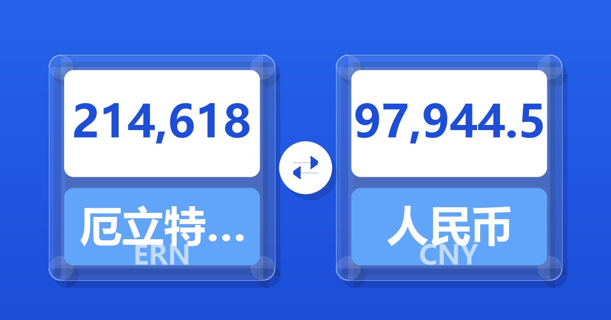 214,618厄立特里亚纳克法兑人民币