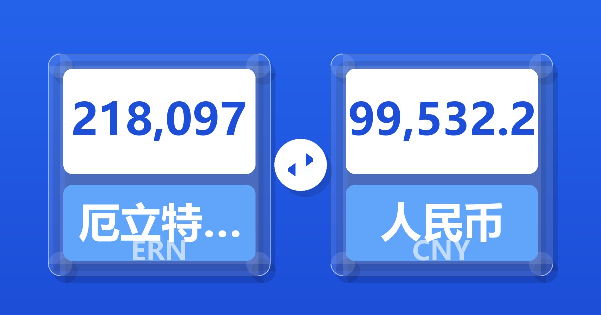 218,097厄立特里亚纳克法兑人民币