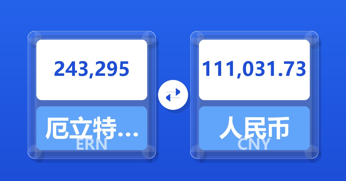 243,295厄立特里亚纳克法兑人民币