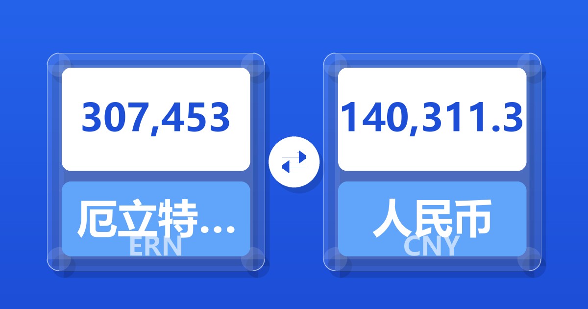 307,453厄立特里亚纳克法兑人民币
