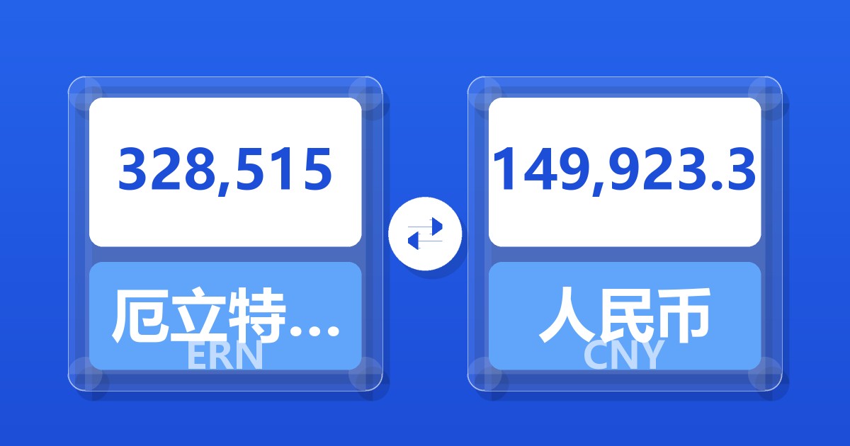328,515厄立特里亚纳克法兑人民币