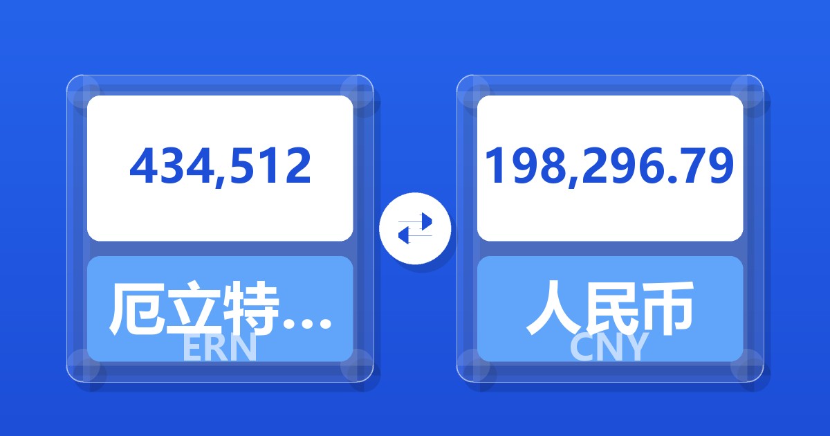 434,512厄立特里亚纳克法兑人民币