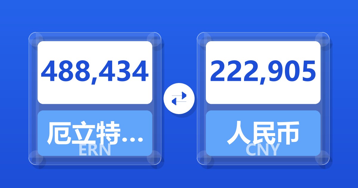 488,434厄立特里亚纳克法兑人民币