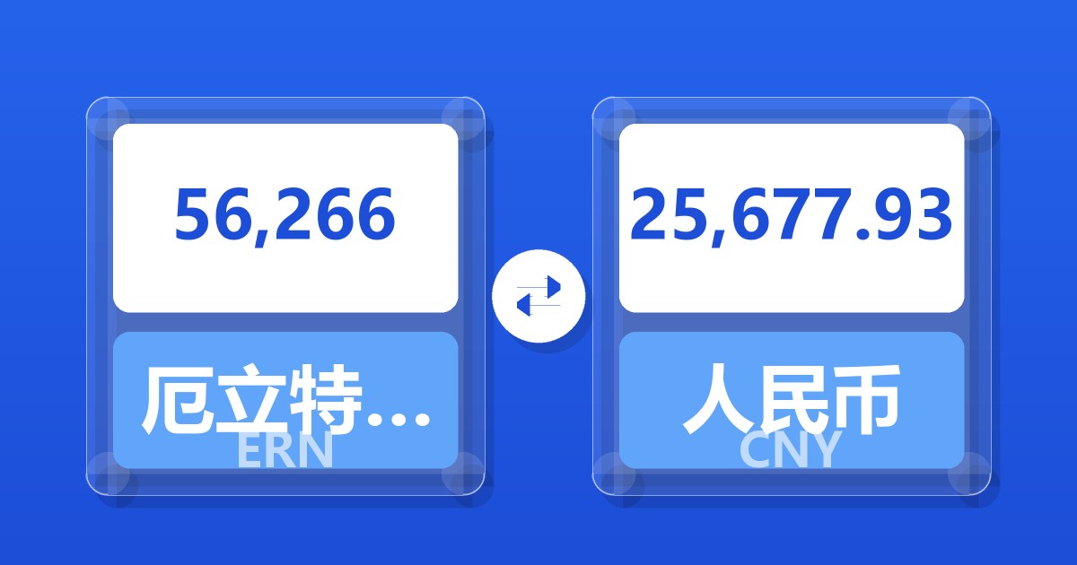 56,266厄立特里亚纳克法兑人民币