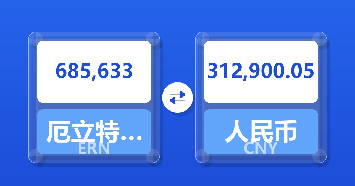 685,633厄立特里亚纳克法兑人民币