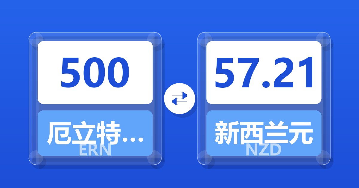 500厄立特里亚纳克法兑新西兰元