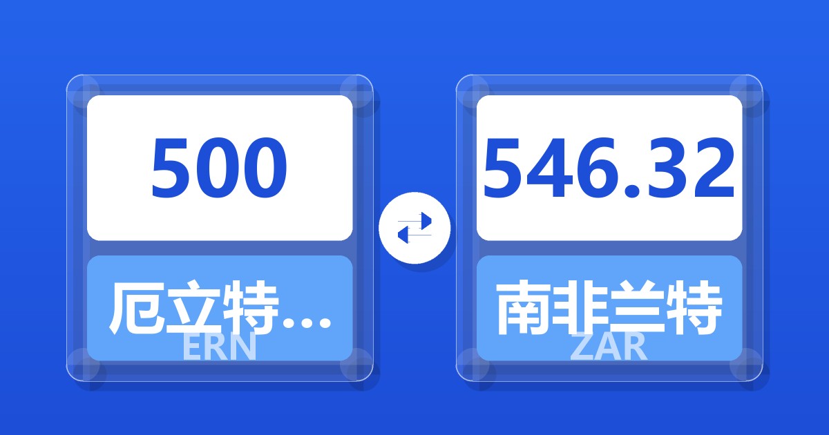 500厄立特里亚纳克法兑南非兰特
