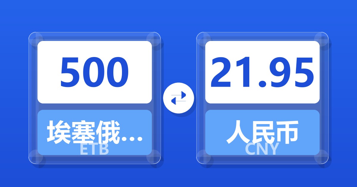 500埃塞俄比亚比尔兑人民币