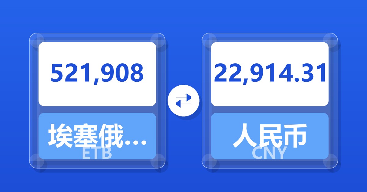 521,908埃塞俄比亚比尔兑人民币