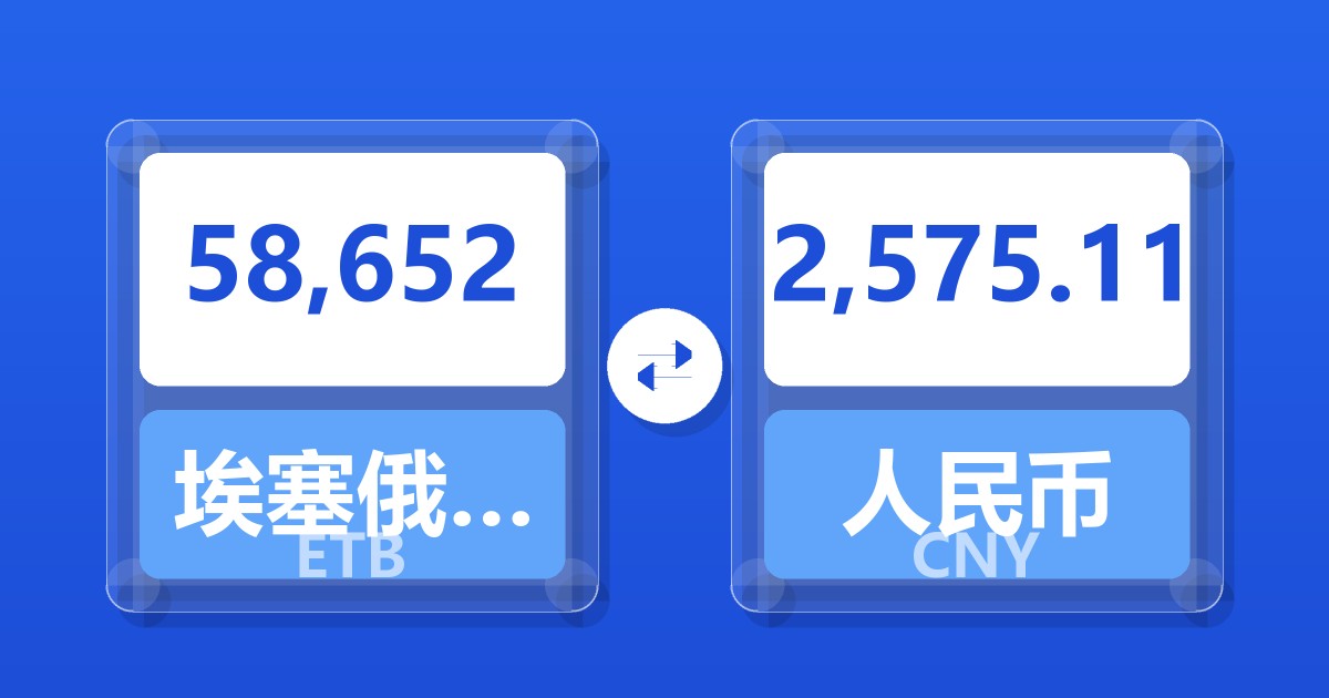 58,652埃塞俄比亚比尔兑人民币