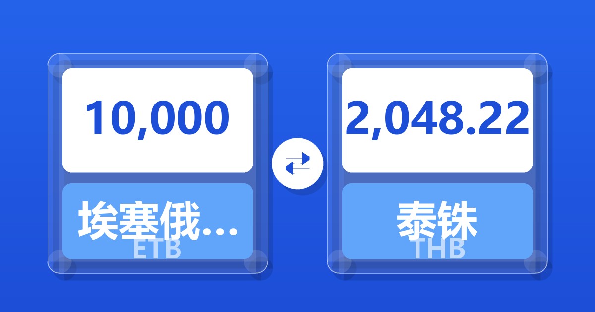 10,000埃塞俄比亚比尔兑泰铢