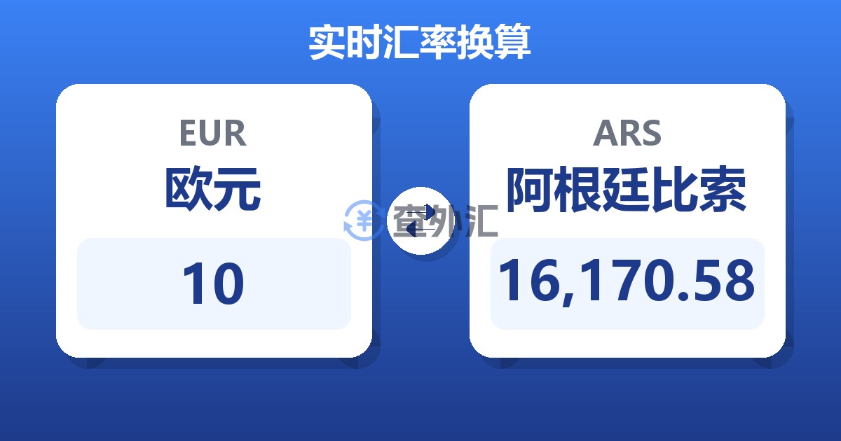 10欧元兑阿根廷比索