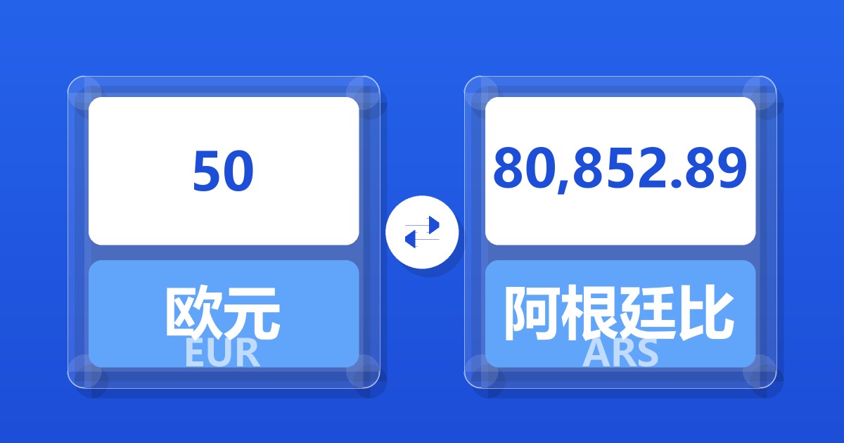 50欧元兑阿根廷比索