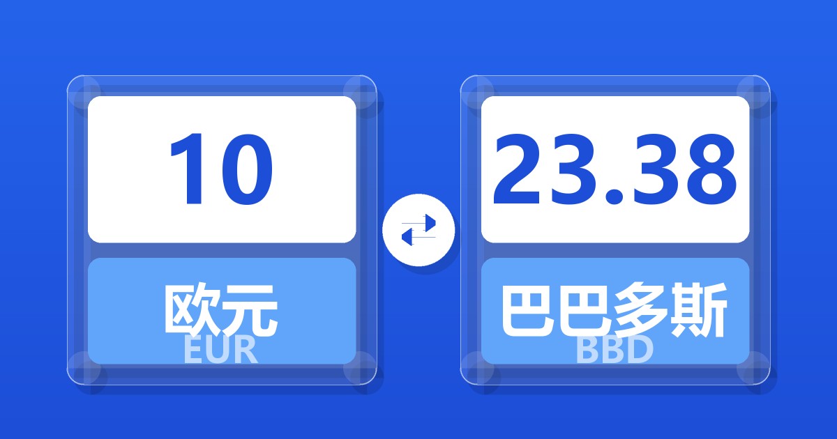 10欧元兑巴巴多斯元