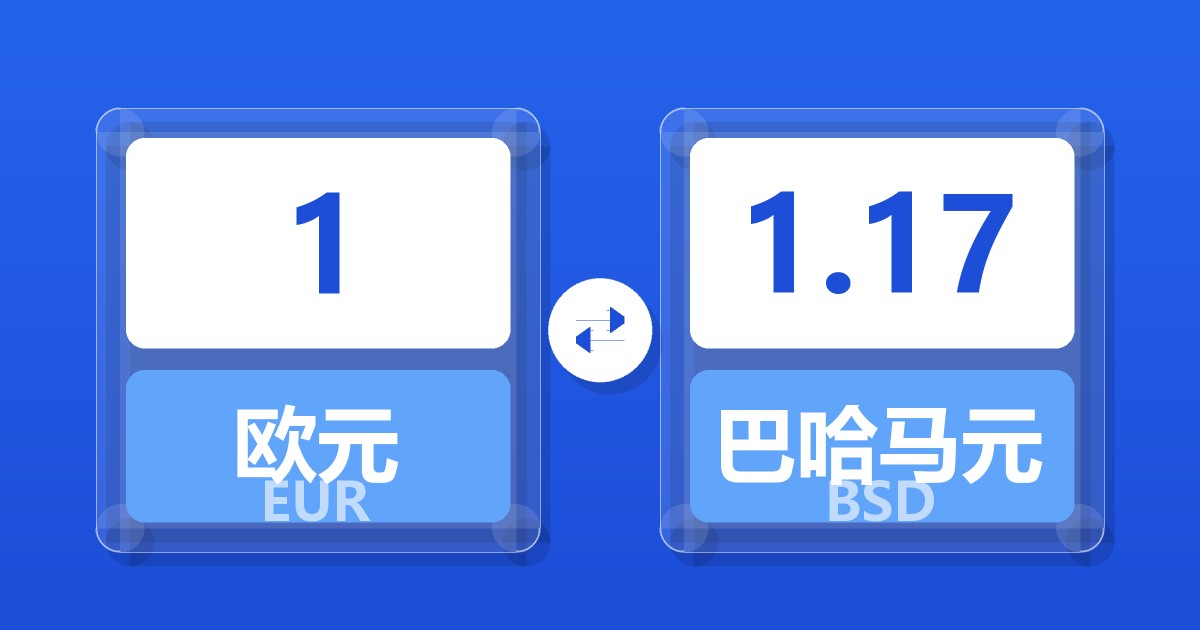 1欧元兑巴哈马元