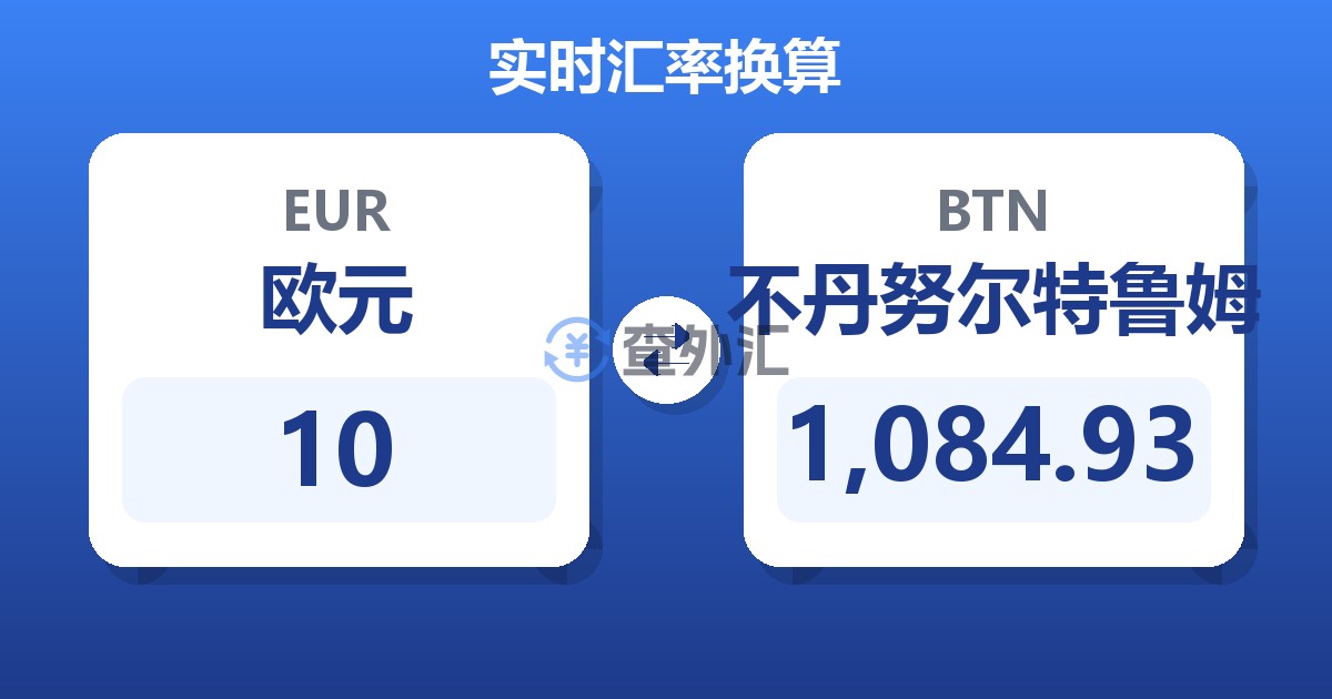 10欧元兑不丹努尔特鲁姆