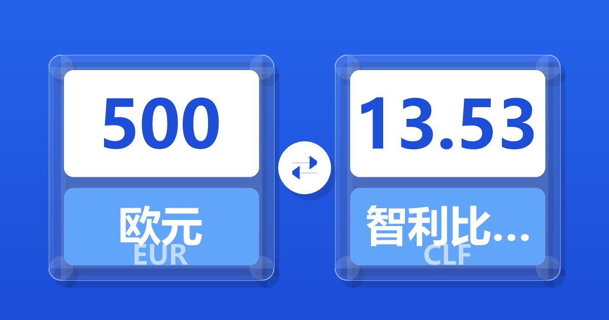500欧元兑智利比索（UF）