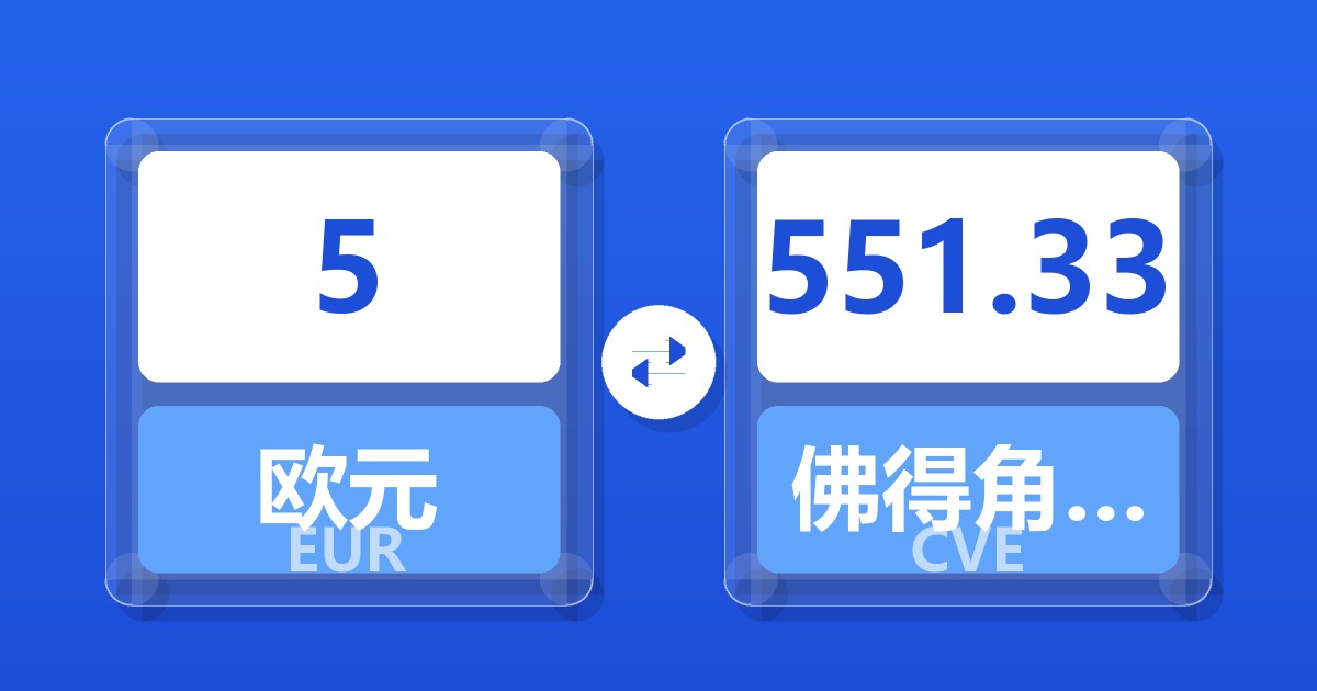 5欧元兑佛得角埃斯库多