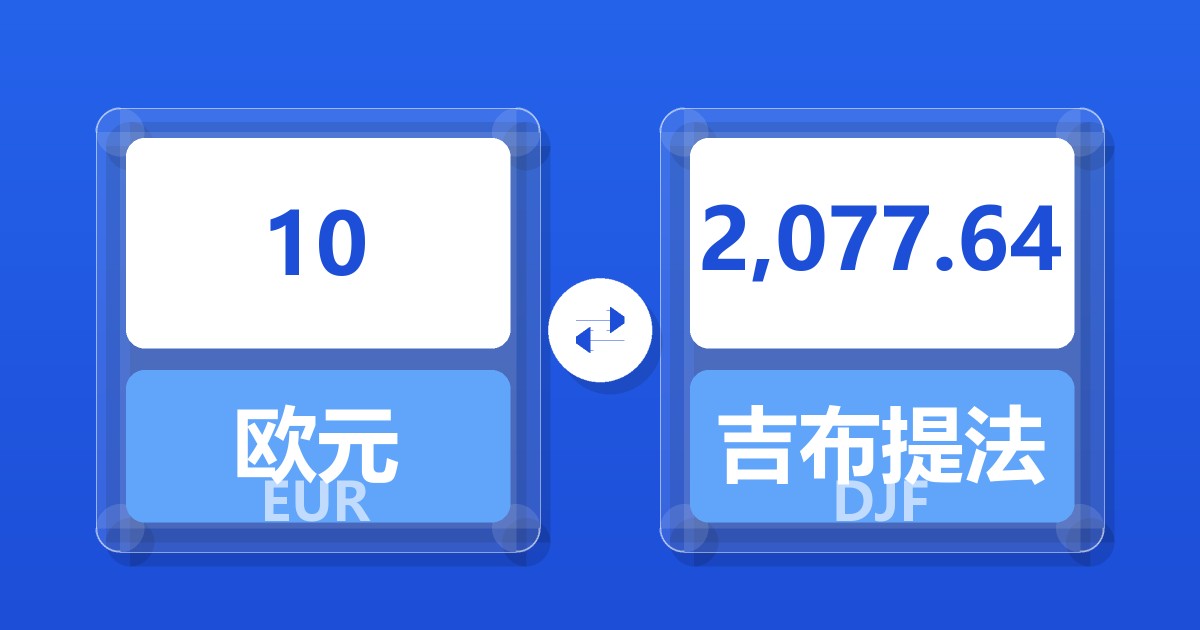10欧元兑吉布提法郎