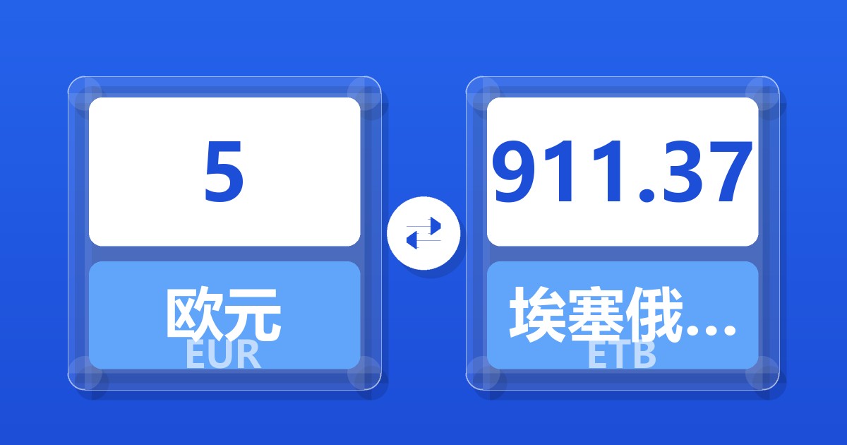5欧元兑埃塞俄比亚比尔
