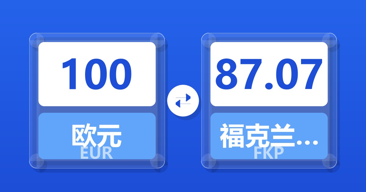 100欧元兑福克兰群岛镑