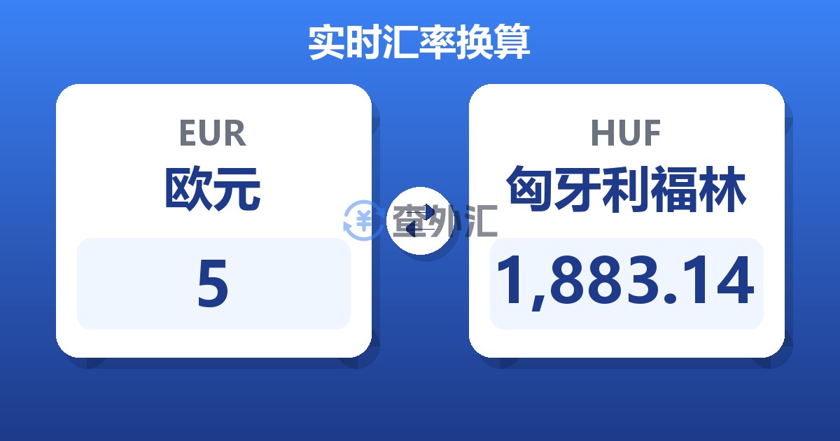 5欧元兑匈牙利福林