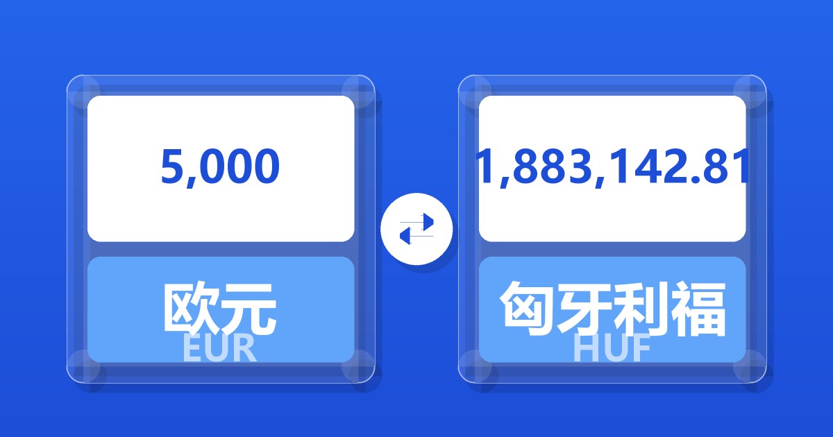 5,000欧元兑匈牙利福林