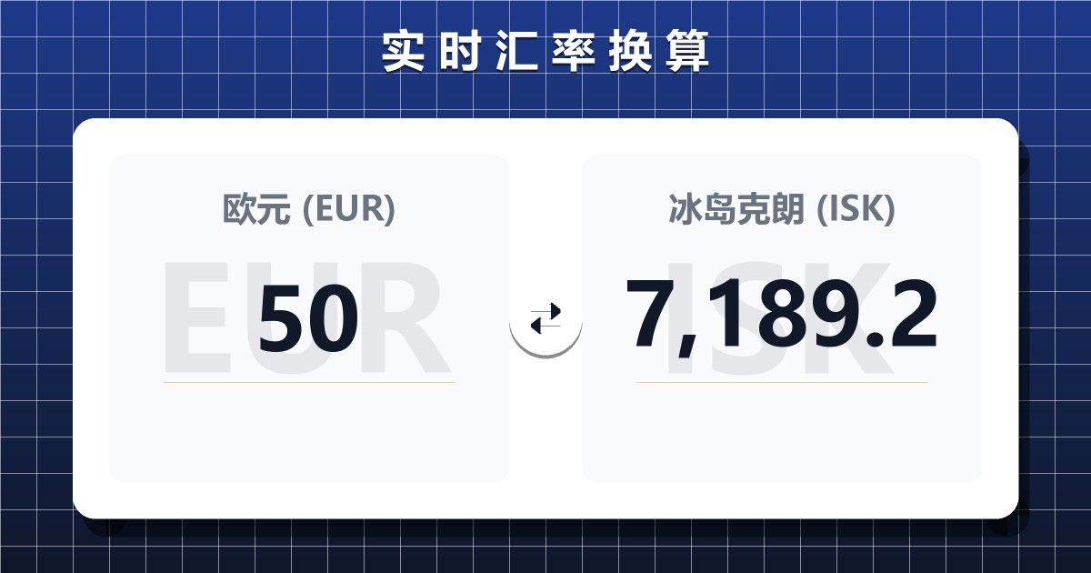 50欧元兑冰岛克朗