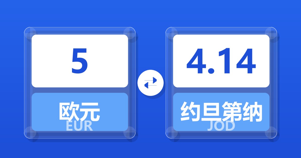 5欧元兑约旦第纳尔