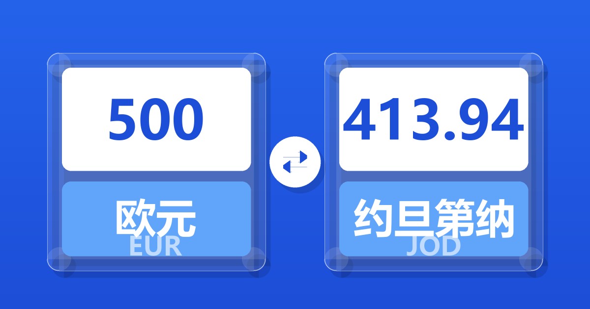 500欧元兑约旦第纳尔