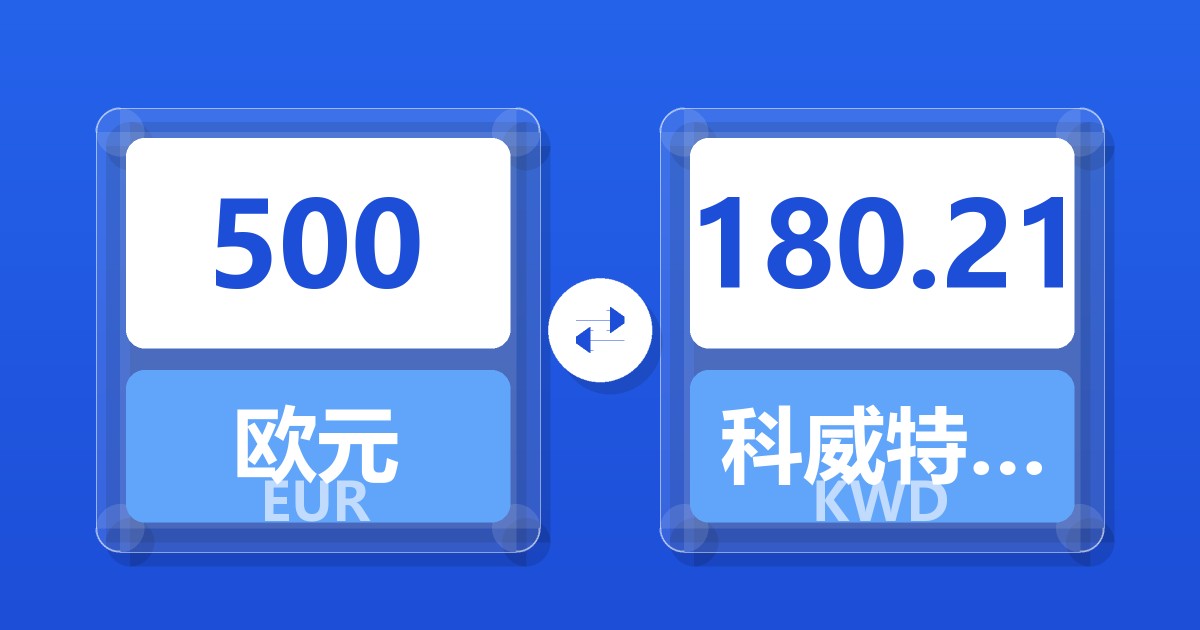 500欧元兑科威特第纳尔