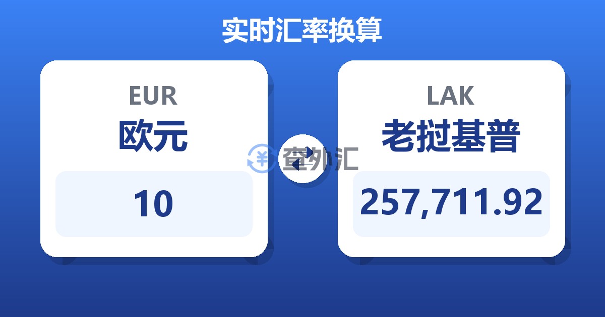 10欧元兑老挝基普