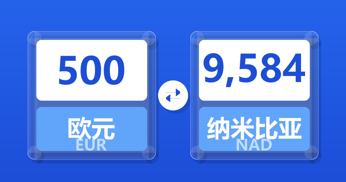 500欧元兑纳米比亚元