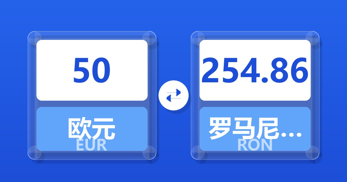 50欧元兑罗马尼亚列伊