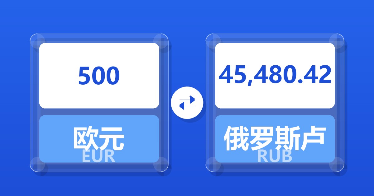 500欧元兑俄罗斯卢布