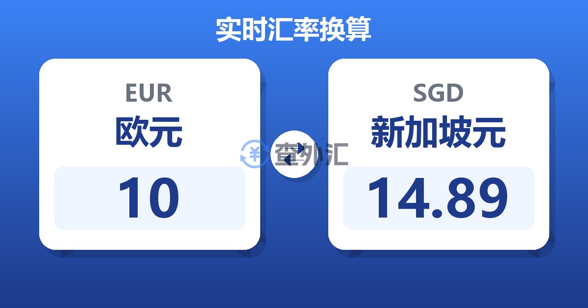 10欧元兑新加坡元