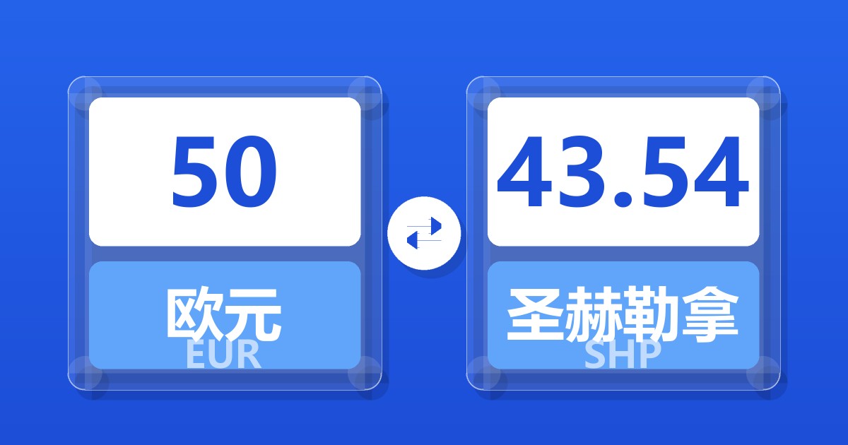 50欧元兑圣赫勒拿镑