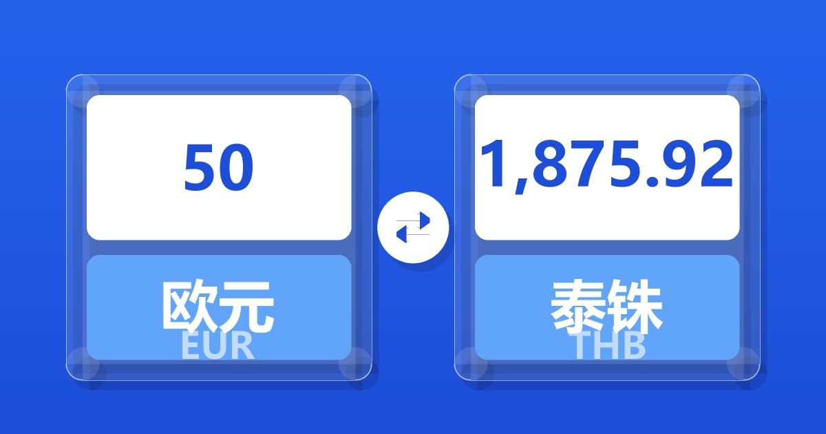 50欧元兑泰铢